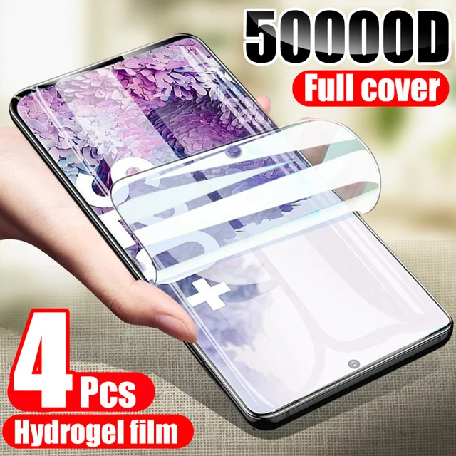 4Pcs Full Cover Screen Protector For Samsung Galaxy S21 Plus S22 Ultra FE S20 S10 S9 Screen Protector Hydrogel For Note 20 9 10 1