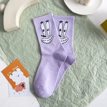  Cartoon SpongeBobs Women's Socks High Quality Fashion Men's Women Sock Printed Casual Hip-Hop Personality Adult Couple Stockings 