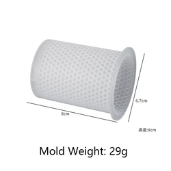 Honeycomb Silicone Candle Mold for DIY Crafting and Home Decor (Round)