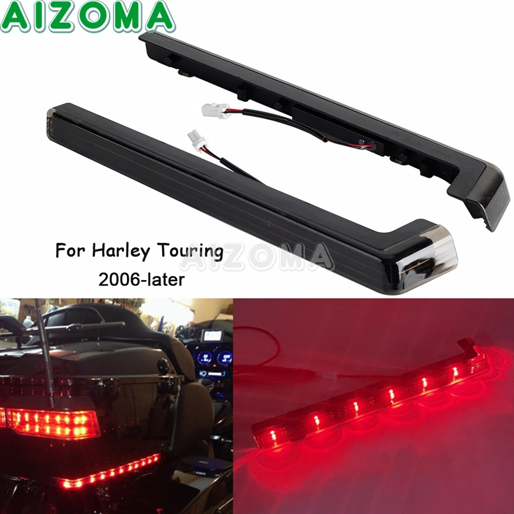 

Smoke Motorcycle Side LED Tour Pak Pack Panel Accent Light For Harley Touring Trike Road King Street Glide Electra Glide 2006-23