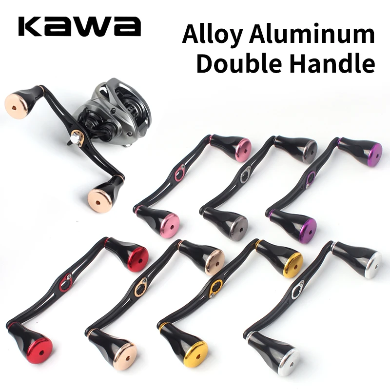 Kawa New Fishing Reel Handle Metal Handle Wit Alloy Knobs Length 130mm 49g/pc Suit D/S Casting Fishing Reel DIY Tackle Accessory