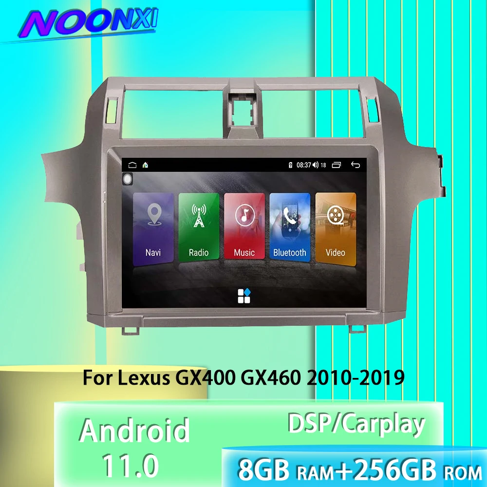

2 Din 8+256G Android 11 For Lexus GX400 GX460 2010-2019 Car Radio Stereo DVD Multimedia Player Bluetooth GPS Navigation Carplay
