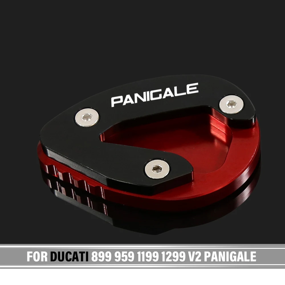 

For DUCATI 899 959 1199 1299 V2 Panigale Motorcycle CNC Aluminum Sidestand Stand Pad Plate Kickstand Enlarger Support Extension