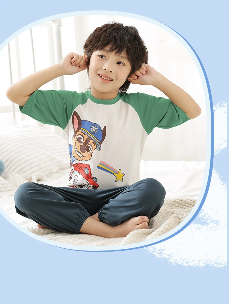 Pigiama Paw Patrol Bambini - Chase O Marshall, 100% Cotone, Maniche Corte, Taglie 18M-6Y - Foto 10