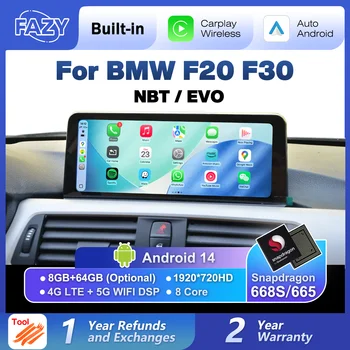 Pantalla CarPlay de 10.25'' con Qualcomm 668S y Android 14 para BMW Serie 1 2 3 4 F20 F21 F22 F23 F30 F31 F32 F33 F34 Reproductor Multimedia GPS 1