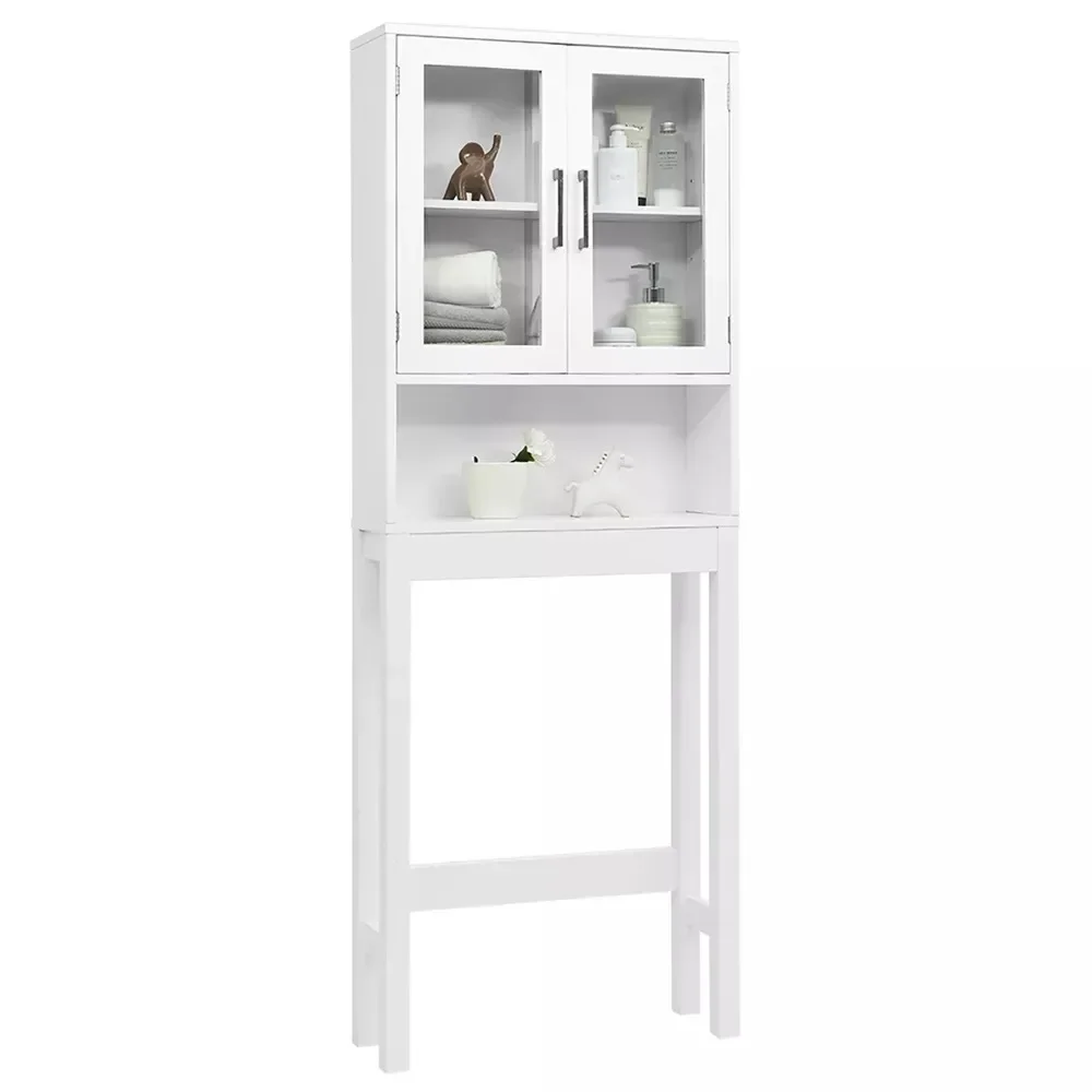 

Wooden Over the Toilet Storage Cabinet 3-Shelf for Bathroom, White