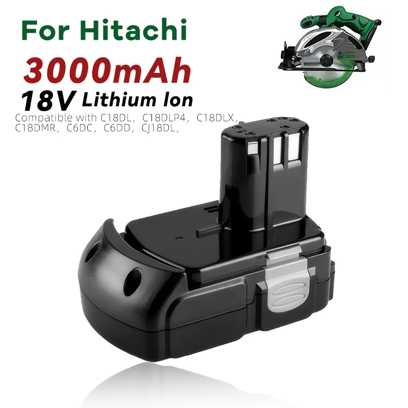 

For Hitachi Li-ion battery 18V 3000mAh power tool battery for C18DL C18DLP4 C18DLX C18DMR C6DC C6DD CJ18DL