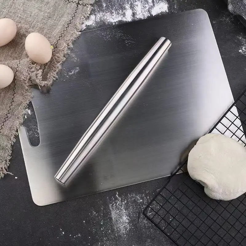 Rolling pin Stainless Steel Moisture Proof Drop Resistant Kitchen Baking Tools Household Non-Deformable Flour Crust Press