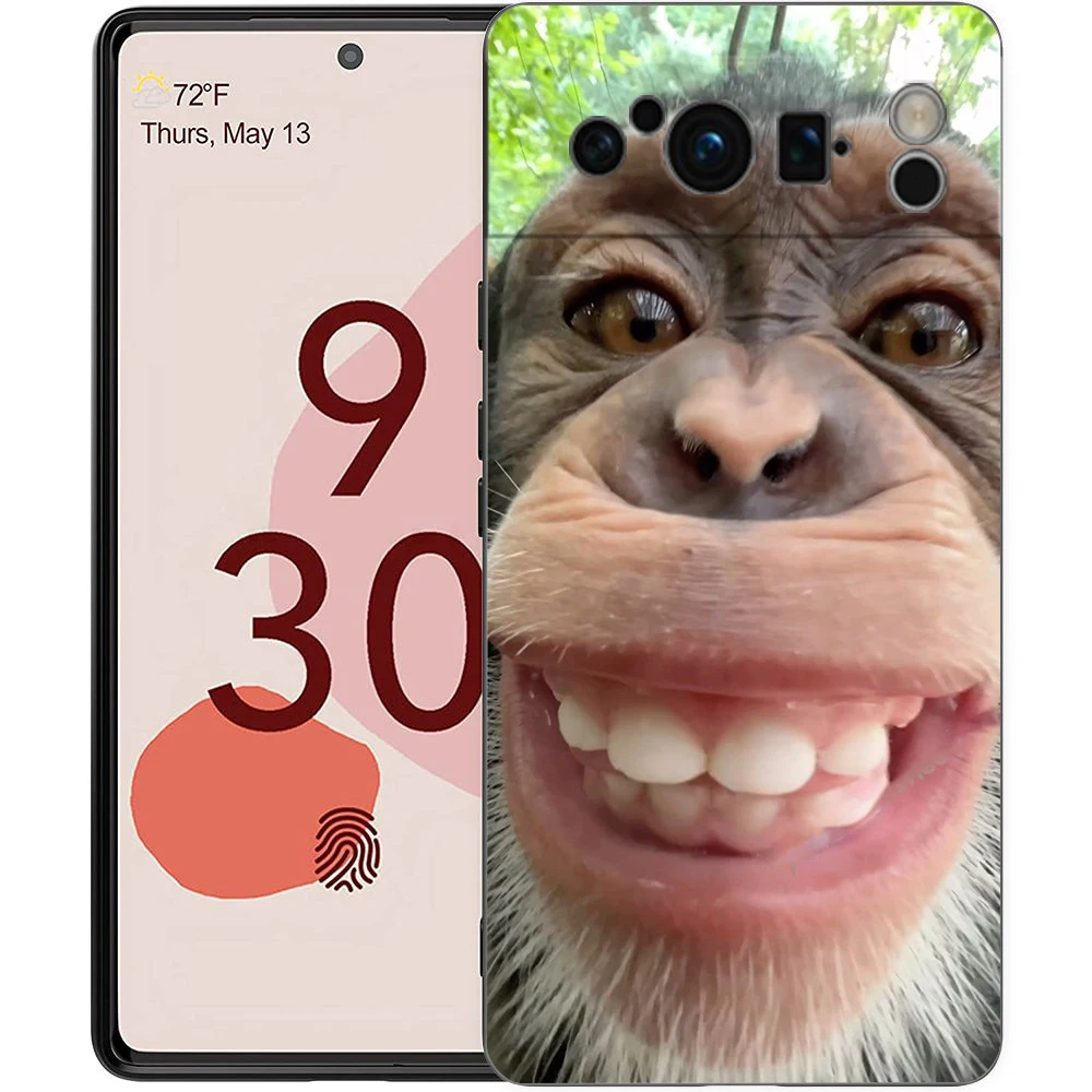 Luxurious Black Soft TPU Monkey Phone Case Cover
