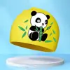 Lightweight Waterproof Children Swimming Cap Silicone Cartoon Kid Swimming Hat Protect Ears Animal Bathing Hats Cap Swiming Pool 2