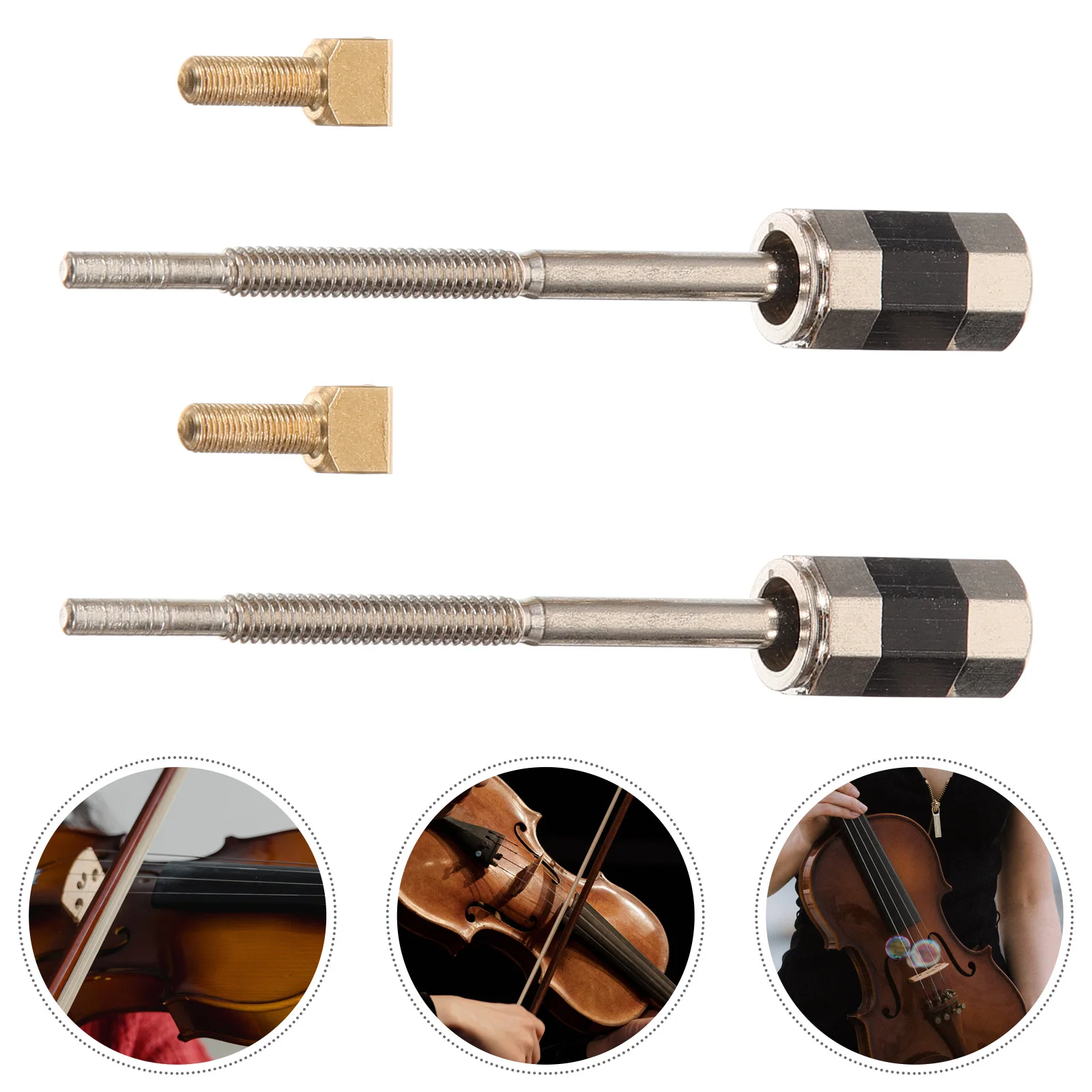 

2pcs Violin Bow Repairing Tool Violin Bow Accessory Metal Violin Bow Frog Screw Violin Bow Part