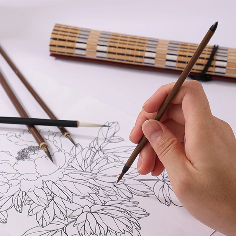 Brush Set Learn Chinese Painting Ink Painting Hook Line Pen Sketch Wolf Hair Sheep Hair Art Supplies Paint Brushes Watercolors 2