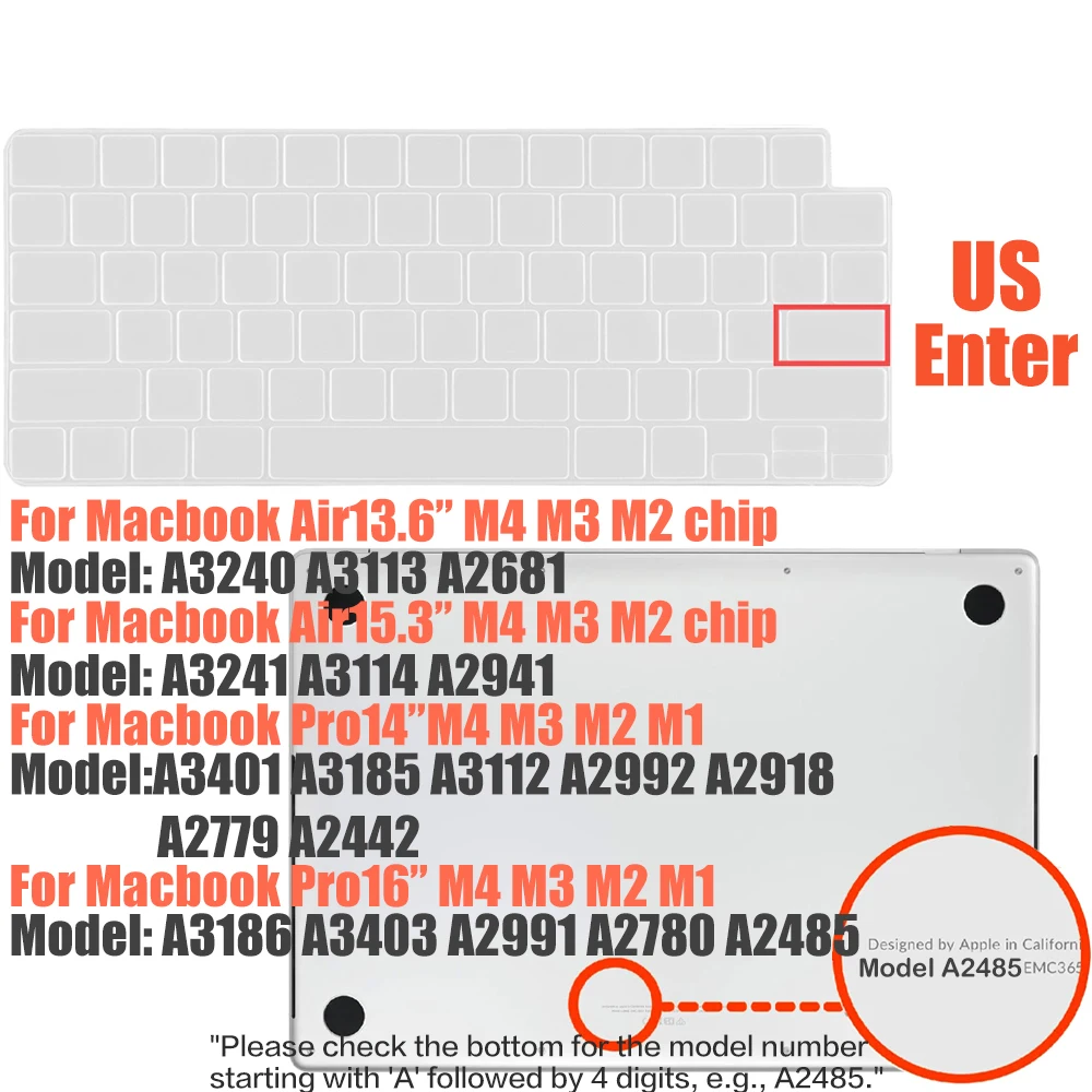 Batianda Cover Tastiera In Silicone Sfumato Grigio Per MacBook Pro 14" (A2442) E 16" (A2485) M1/M2, Versione Spagnola, Antipolvere - 5