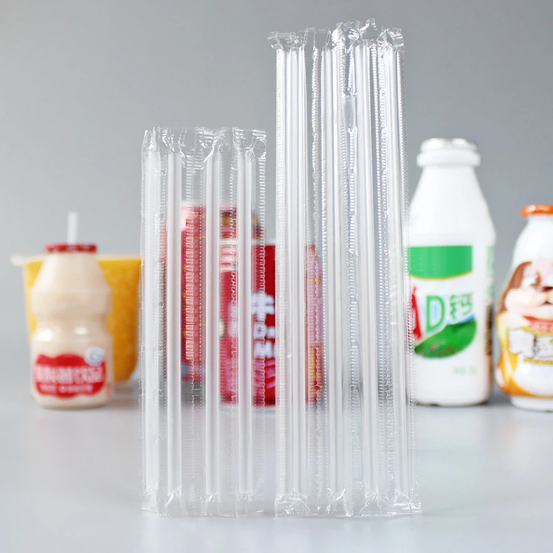 DIY Plastic Straw Disposable Short Transparent Pointed Head Thin Drinking Straw Commodity Kitchen Accessories 500Pcs