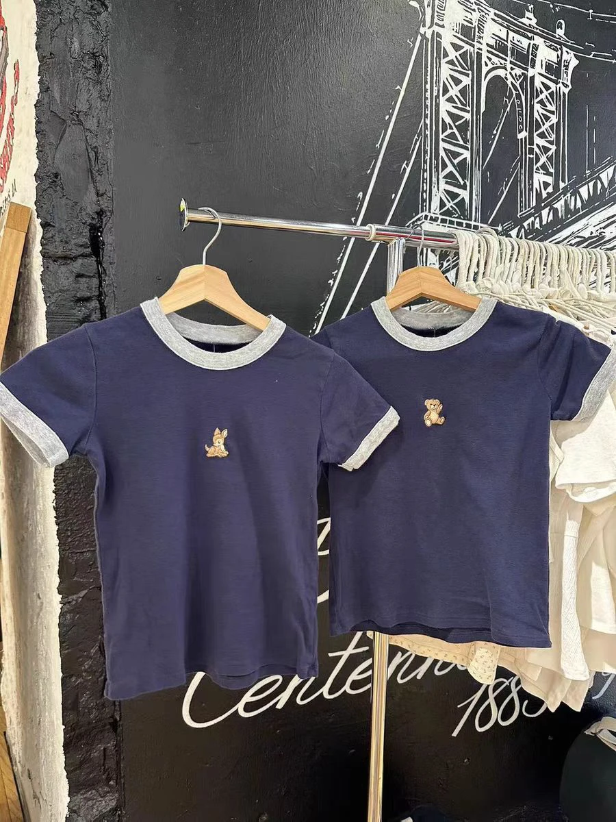 

Милая мультяшная вышивка, облегающие футболки, Женская винтажная хлопковая Мягкая футболка в стиле пэчворк с круглым вырезом, летние топы Y2k, Повседневная Уличная одежда, футболки