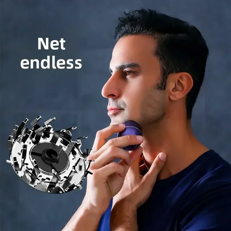 Smart USB Rechargeable Waterproof Electric Shaver for Men Portable Mini Travel Shaving Razor Removable Beard Trimmer