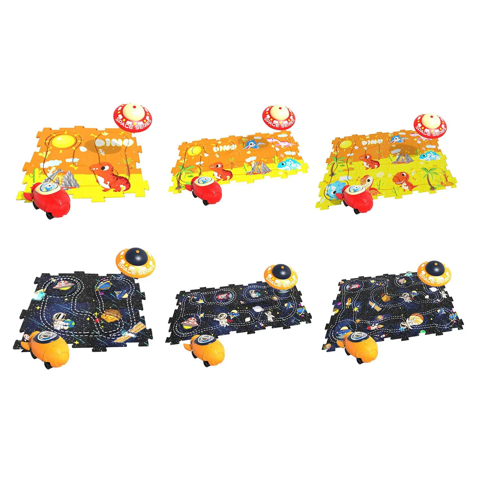 

Puzzles Track Play Set with Vehicle Puzzle Play Mat Valentines Day Gifts for
