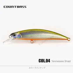 COUNTBASS Premium Sinking Minnow Hard Baits Fishing Lures Wobblers Crankbaits Perch Leurre - 70mm (04)
