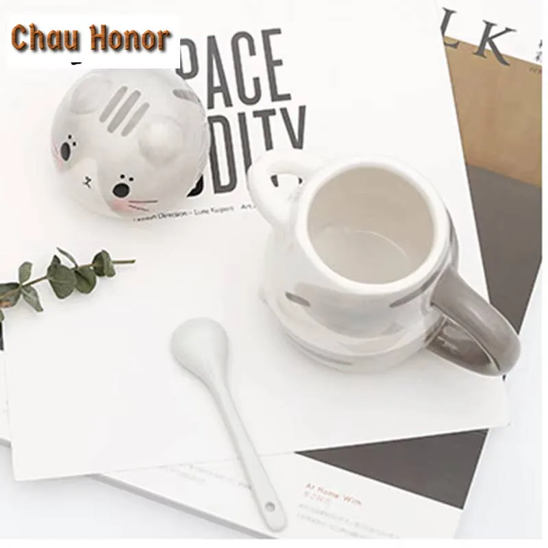 Creative Cute Cat Coffee Mug Hot Chocolate Cup Afternoon Tea Mug Fruit Juice Milk Jug Master Office Water Cup Drinkware Gift