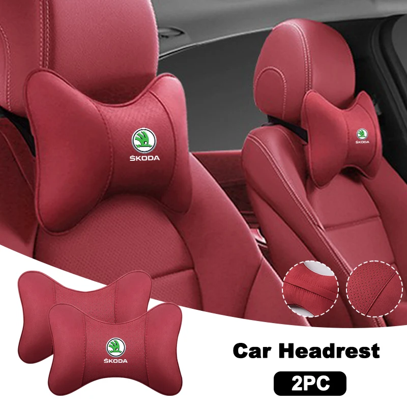 자동차 좌석 머리 받침 베개 목 지지대 보호 쿠션 Skoda Octavia Superb Rapid Kodiaq Karoq Fabia Kamiq Roomster Citigo 용