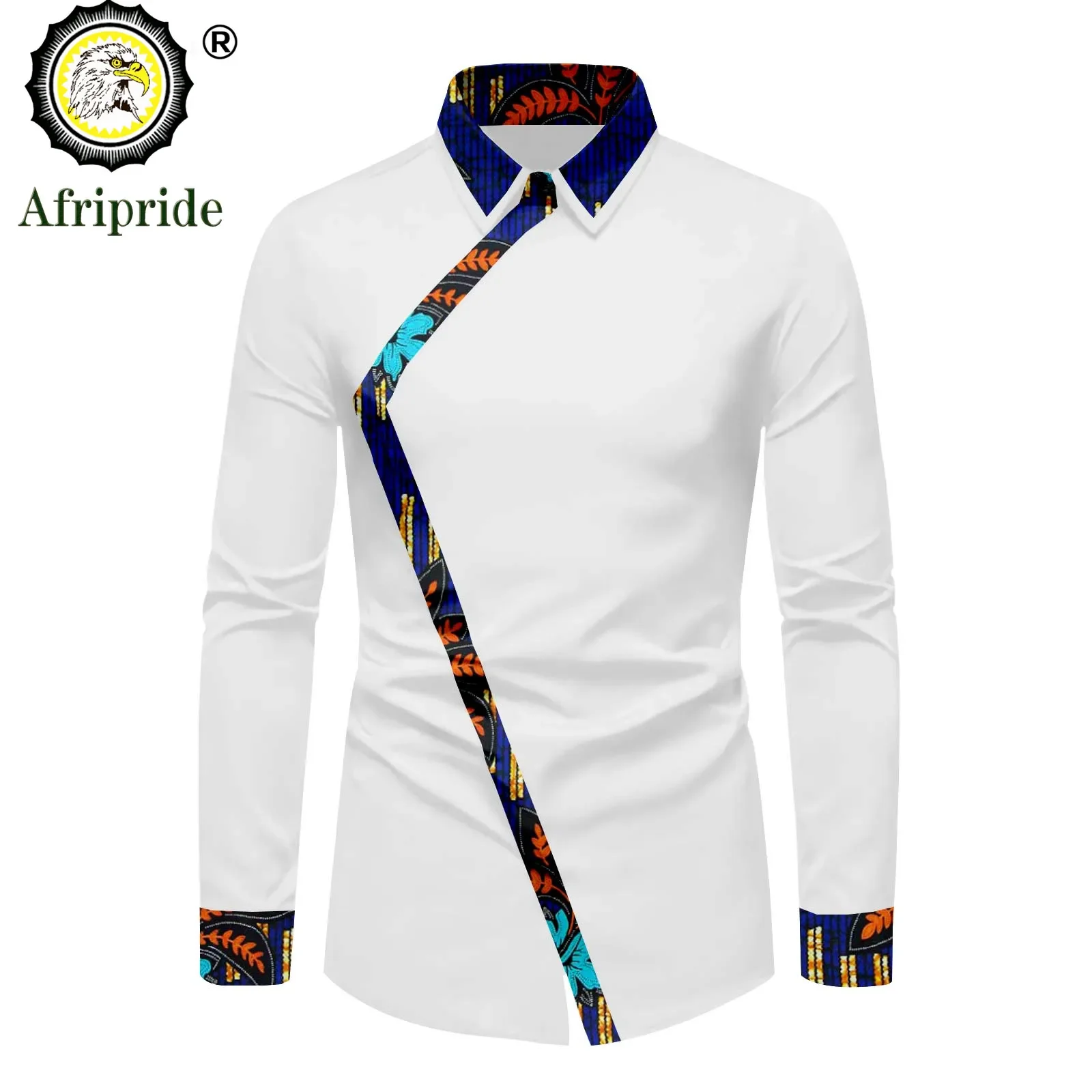 Dashiki African Men`s Shirt Ankara Style Long Sleeve Design Collar Print Shirt Men Dress Shirts Crop Tops Bazin Riche A2212014