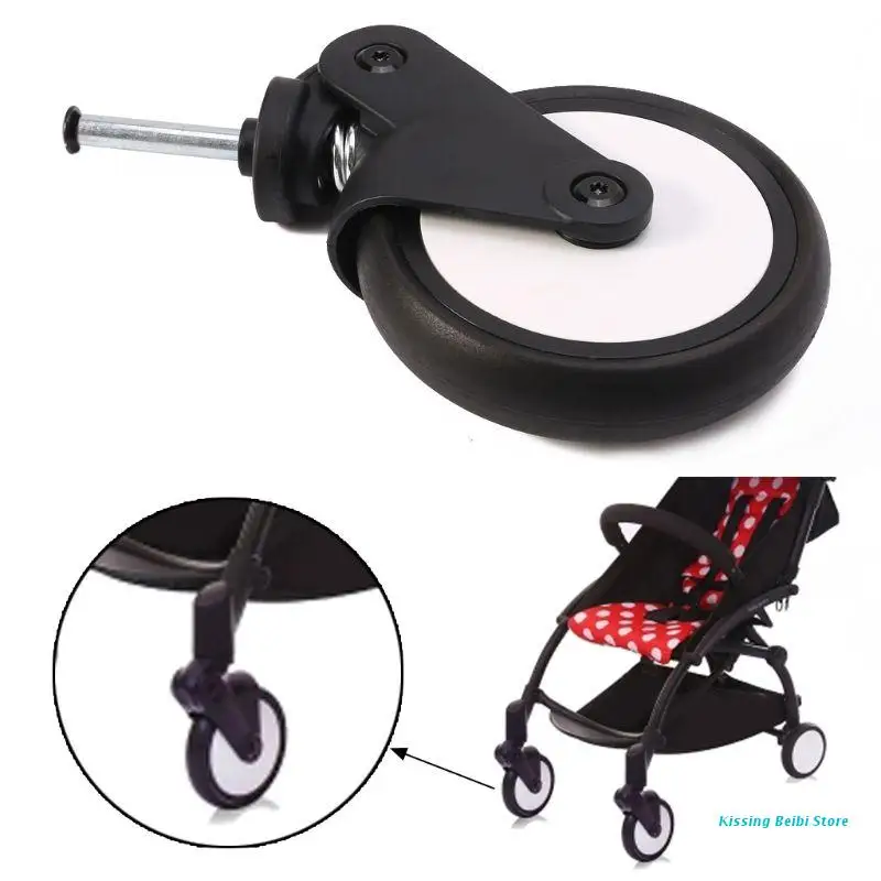 1PCStrollerWheelsBabyStrollersBackWheelsPushchairRubberWheelKidsStrollerFrontWheels