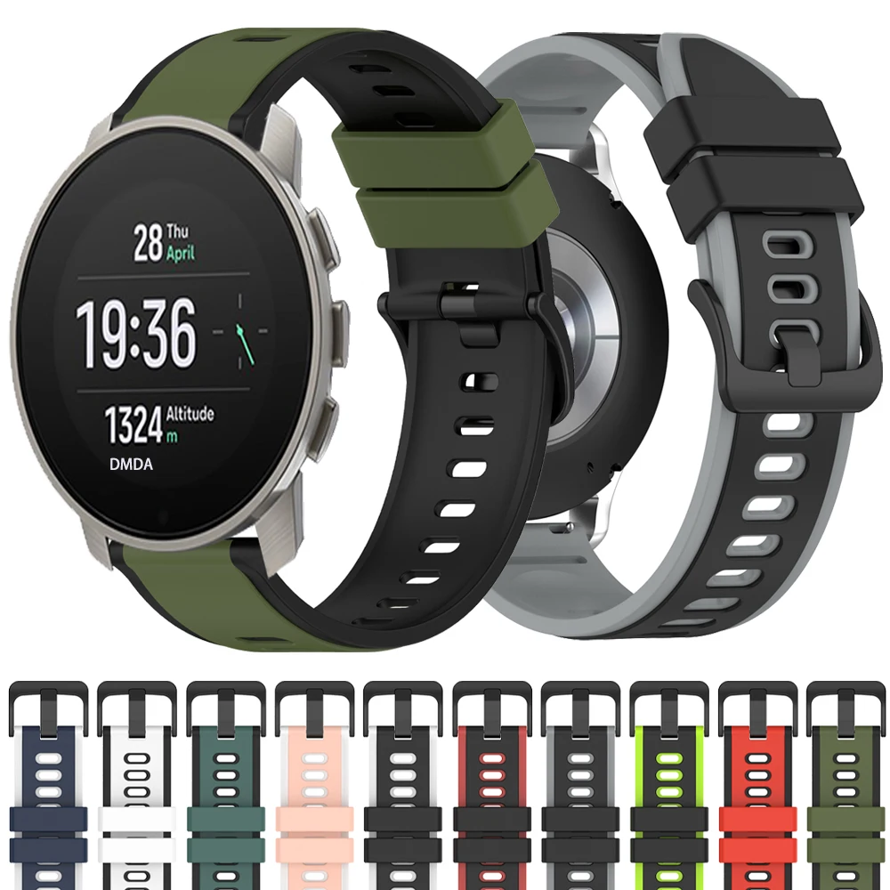 Cinturino In Silicone Per Suunto 9 Peak Dlc/Vertical 20Mm 22Mm Sostituire La Fascia Per Suunto 5 Peak/Suunto3 Fitness Smartwatch Bracciale Cintura