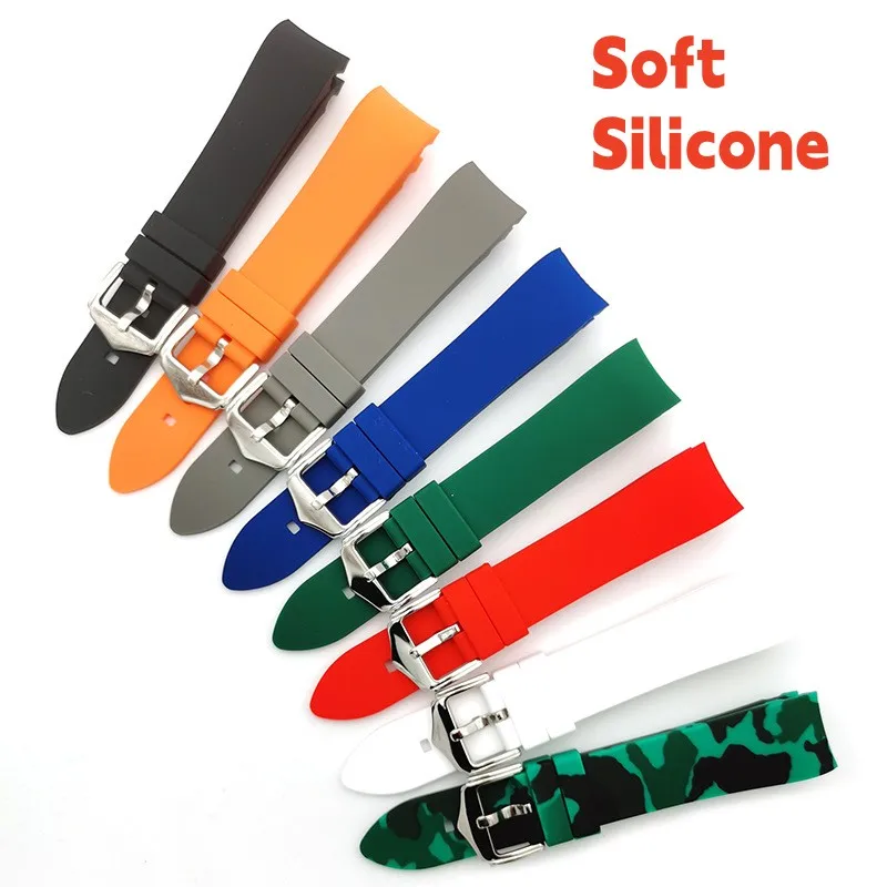 Cinturino In Gomma 18Mm 19Mm 20Mm 21Mm 22Mm 24Mm Bracciale Per Omega Seiko Rolex Tissot Tudor Cinturino Per Orologio Cinturino Curvo