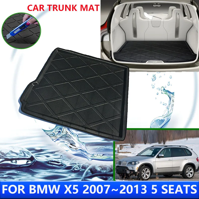 

For BMW X5 E70 2007~2013 2008 2009 2011 2012 5 Seats Car Rear Trunk Protector Pads Auto Waterproof Anti-Fouling Mats Accessories