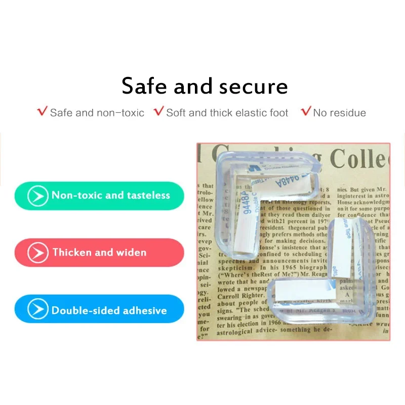 xgnvpy Clear Rubber Table Corner Protector Anti-Collision Cushion Guard for Baby Safety Furniture Desk Edge Cover Protection