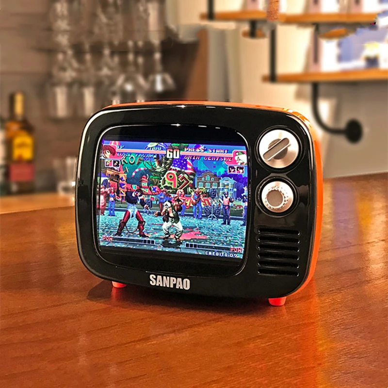 Retro konsola do gier z trzema zdjęciami, mini przenośny telewizor 3.5 cala