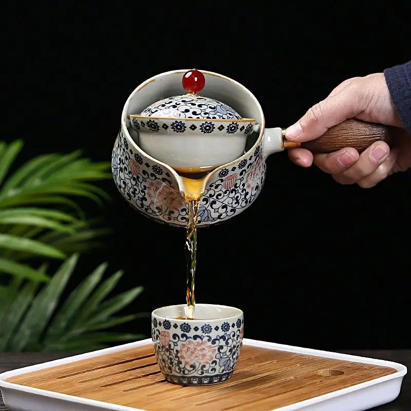 19 スタイル中国カンフー茶セット旅行茶セットセラミック