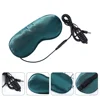 Heated Eye Mask Sleep USB Moxa Blindfold Electric Heating Double Eyelid Warm Temp Control Steam Green 1