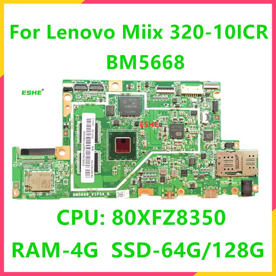 BM5668 For Lenovo ideapad Miix 320-10ICR Tablet Laptop Motherboard