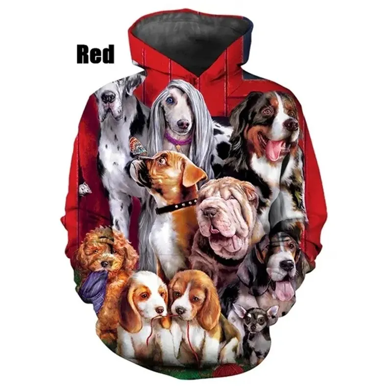 thumbnail image 1 of Sudadera con capucha con estampado 3D de perro lindo, sudaderas casuales de manga larga para hombres y mujeres, sudaderas con capucha de talla grande, camisetas de calle, 1 of 5