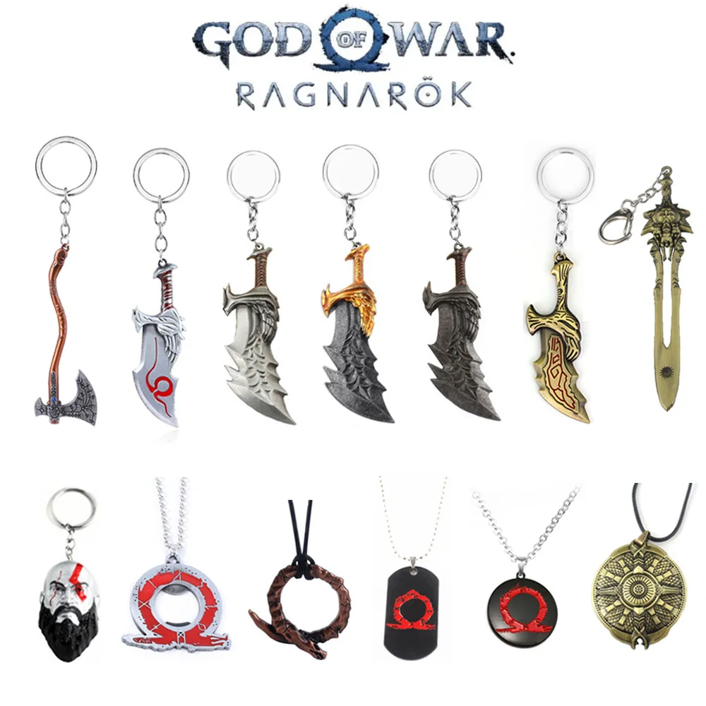 God Of War Ragnarok Kratos The Blades Of Chaos Leviatano Axe Blade Of Olympus Portachiavi Collana Gioco Accessori Cosplay Gioielli