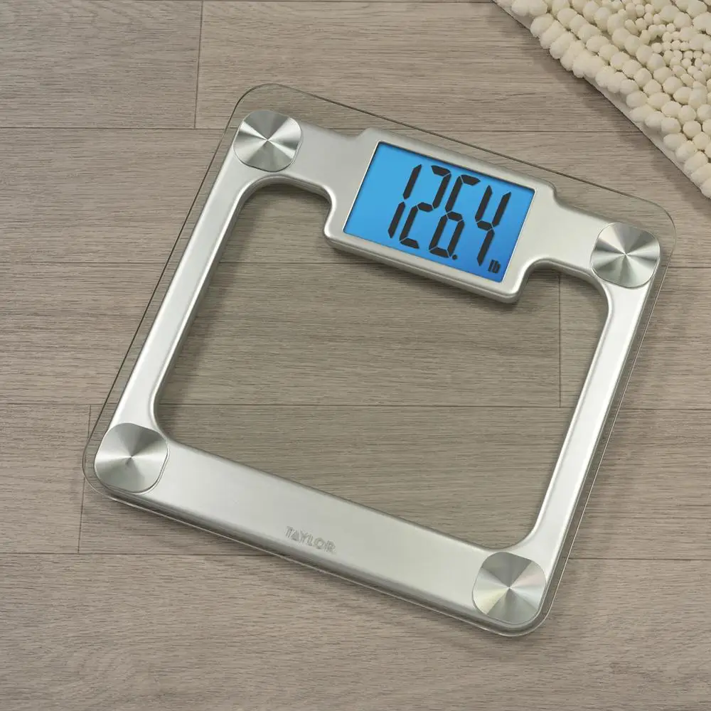 440 lb Digital Glass Scale with Weight Tracking and User Memory
