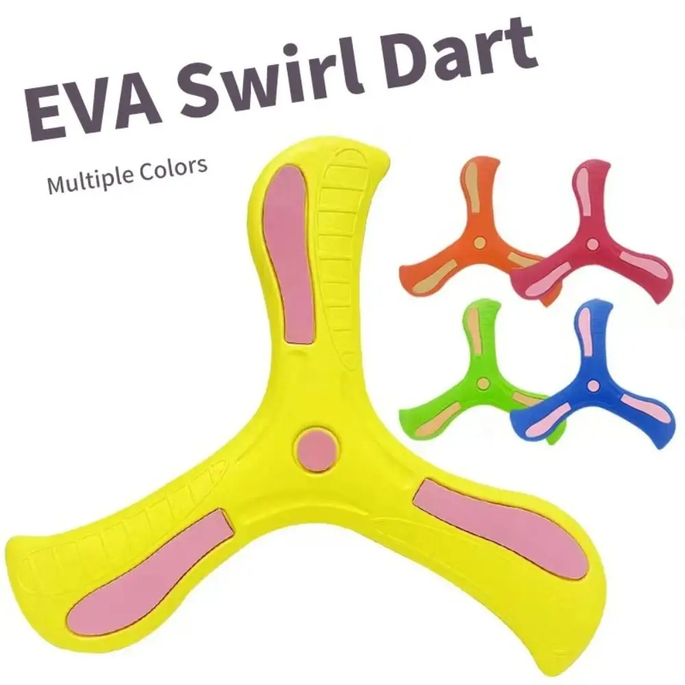 Plastic Children Boomerang Interactive Soft Three-leaf Cross Flying Disc Children Toy Sports Spinner Three-Bladed Outdoor Toys 5