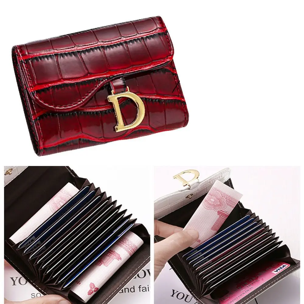 Fashion Women Wallet Mini Card Holder Short Wallet Women PU Multi-Card Card Holder Small Multi-functional Clutch Bag