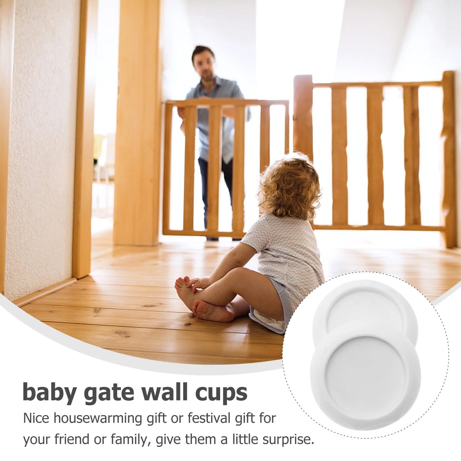 2 Pcs Wall Protector Baby Gate Cups Padding Kids Indoor Safety Gates The Fence Pet