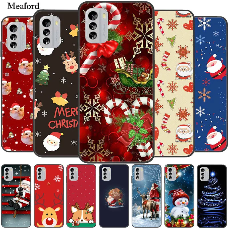 Custodia Per Nokia G60 G400 Cover Posteriore Per Telefono Tpu In Silicone Morbido Natalizio Per Nokia G400 G60 Nokiag60 Capa Protezione Di Babbo Natal