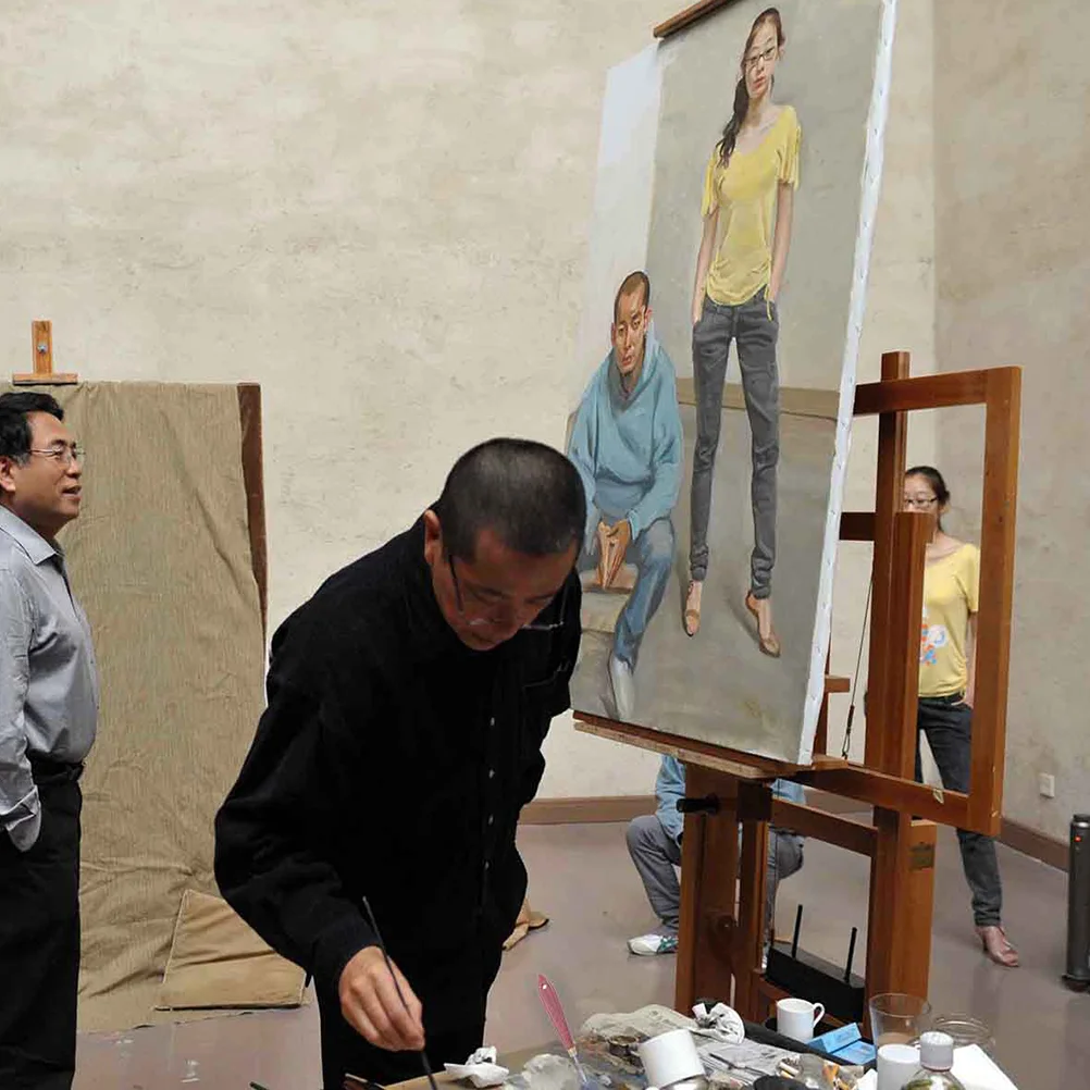 아크릴 페인트 뒤집개 오일 스크레이퍼 도구, 그림 도구 용품 모양 목재 색상 혼합