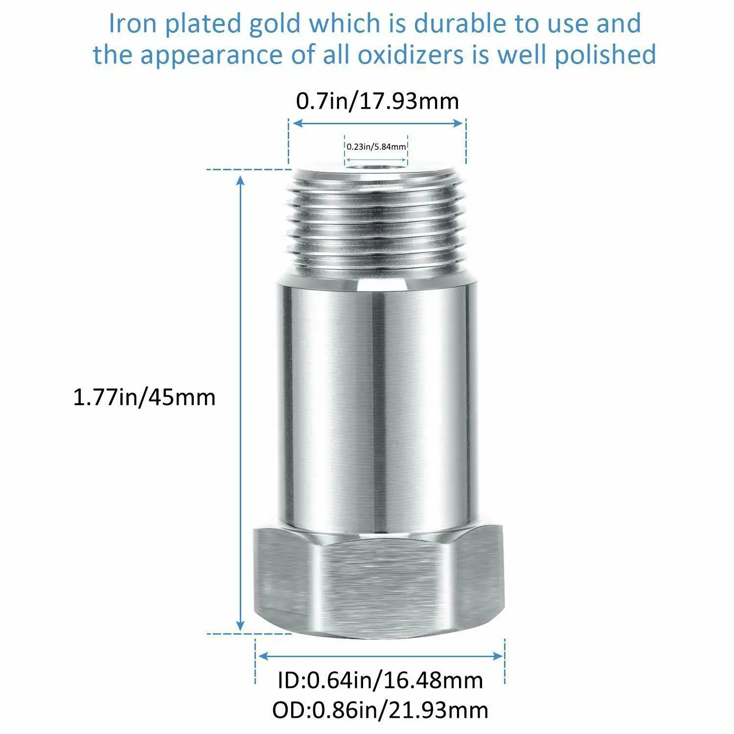 2PCS Universal M18x1.5 Extender Space 45M 2