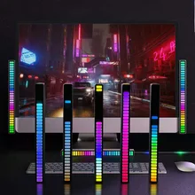 

NEW Music Rhythm Sensor Lamp For Gaming Room Computer Monitor Decor RGB LED Light Strips Fancy Decorative Luminaires