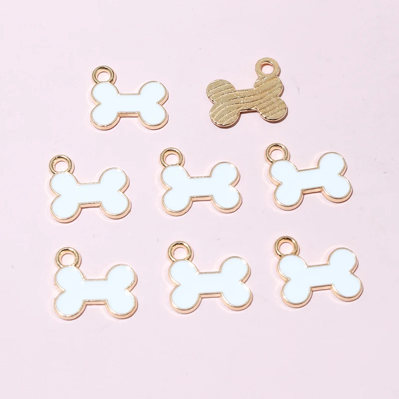 Charming Enamel Bone Pendants for DIY Jewelry Making - Set of 20