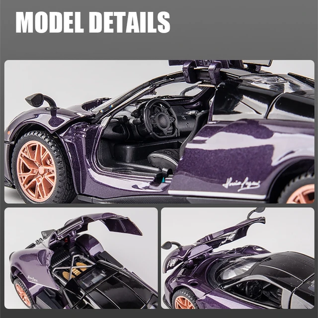 1:32 Pagani Huayra Dinastia Alloy Racing Car Model Diecasts Metal Toy Sports Car Model High Simulation Sound and Light Kids Gift 4