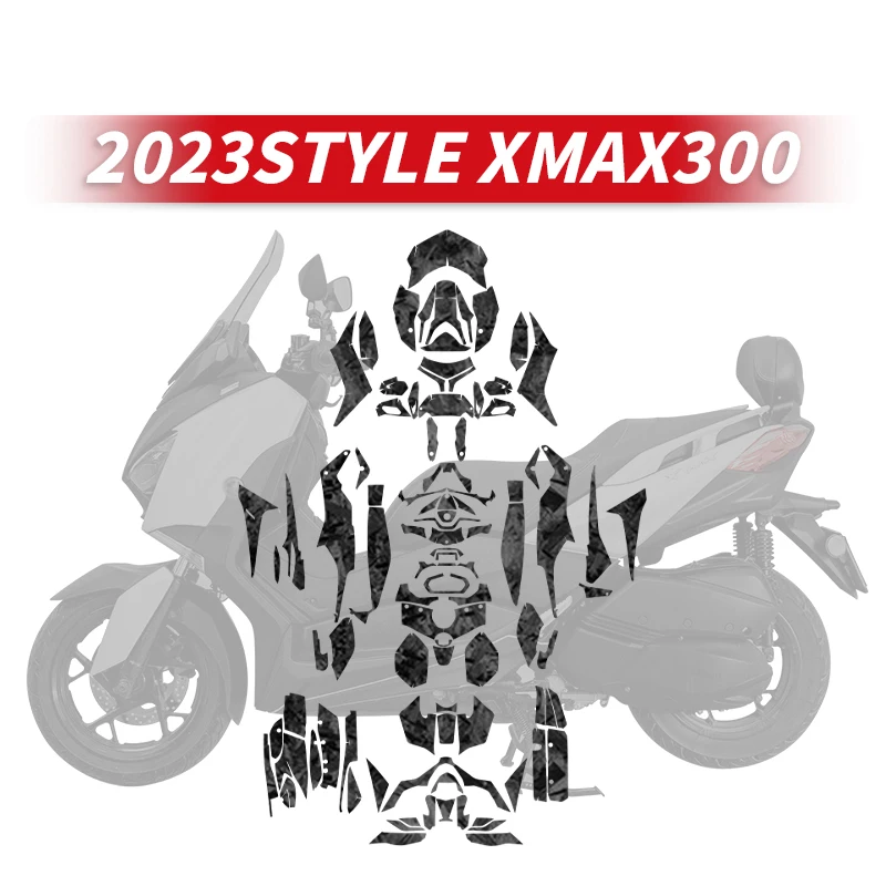 Used For YAMAHA XMAX300 2023 Motorcycle Style Forged Carbon Fiber Protective Stickers Mainly Pasted On The Body Paint Area