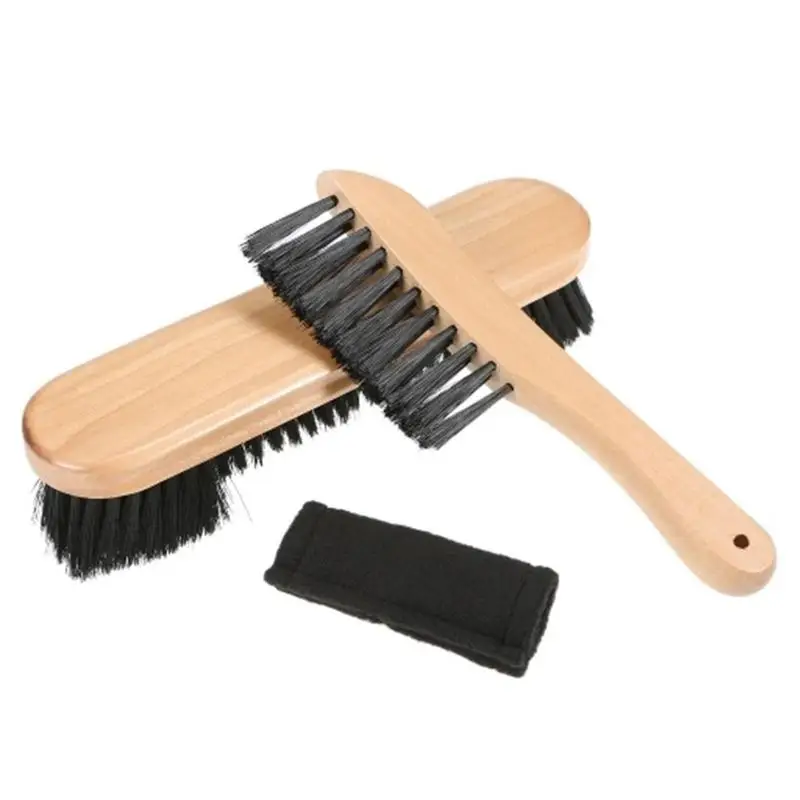 

Billiard Table Brush Set Pool Table Cleaning Brush Kit With Wooden Handle Comfortable Grip Dense Bristles Multifunctional