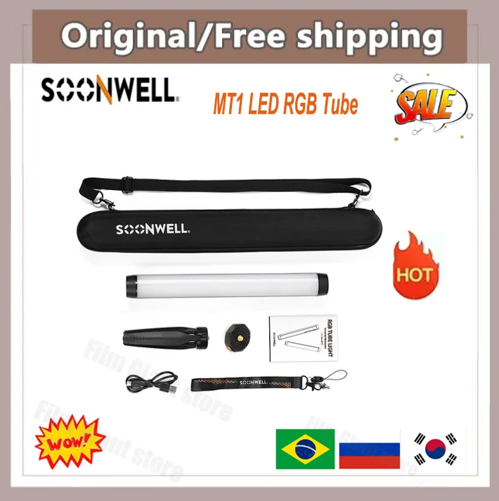 Soonwell MT1 LED RGB Light Tube Waterproof Photos Video Soft Light CCT