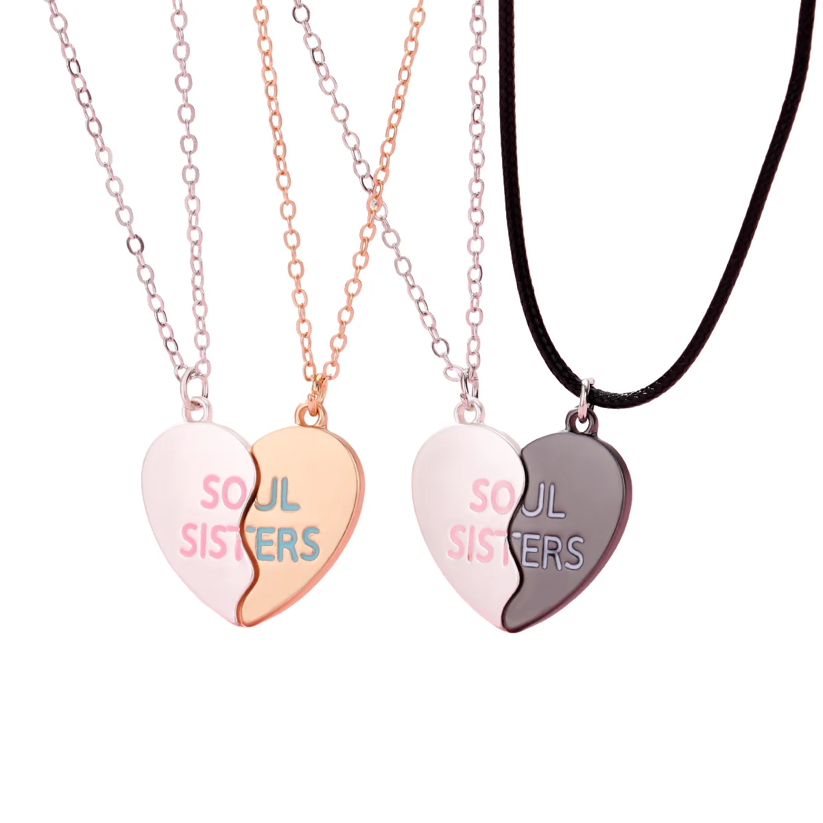 

Ожерелье для матери и дочери из двух частей в форме сердца со съемным пэчворком